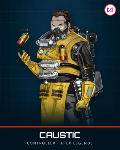Caustic, C tier in the Apex Legends tier list for Season 30