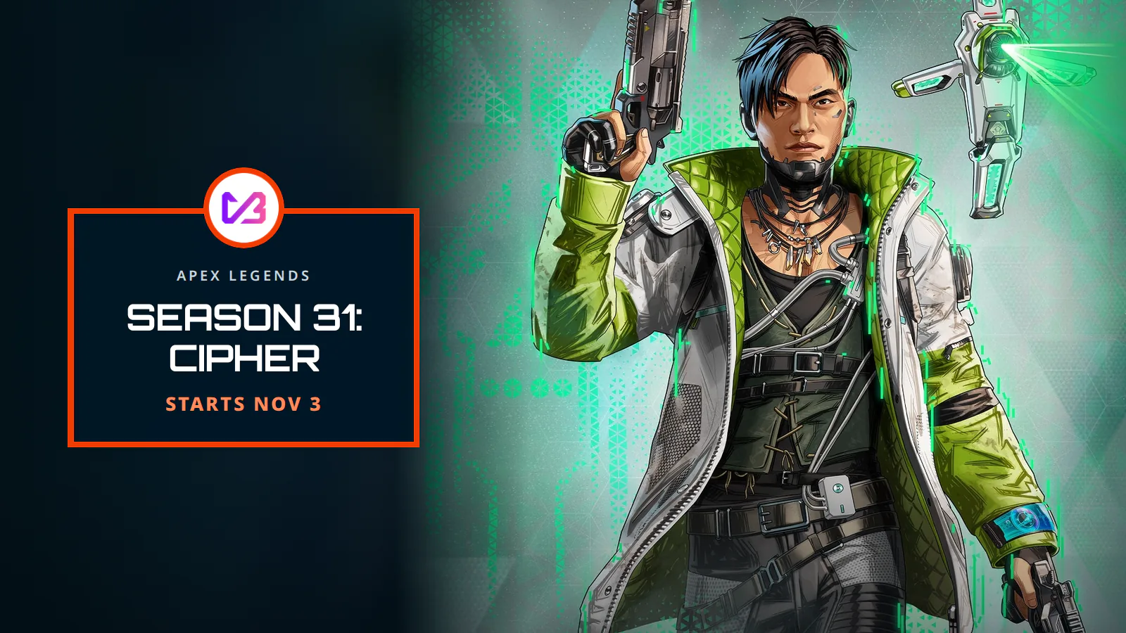 Apex Legends Season 31 Cipher key art with Crypto and his drone