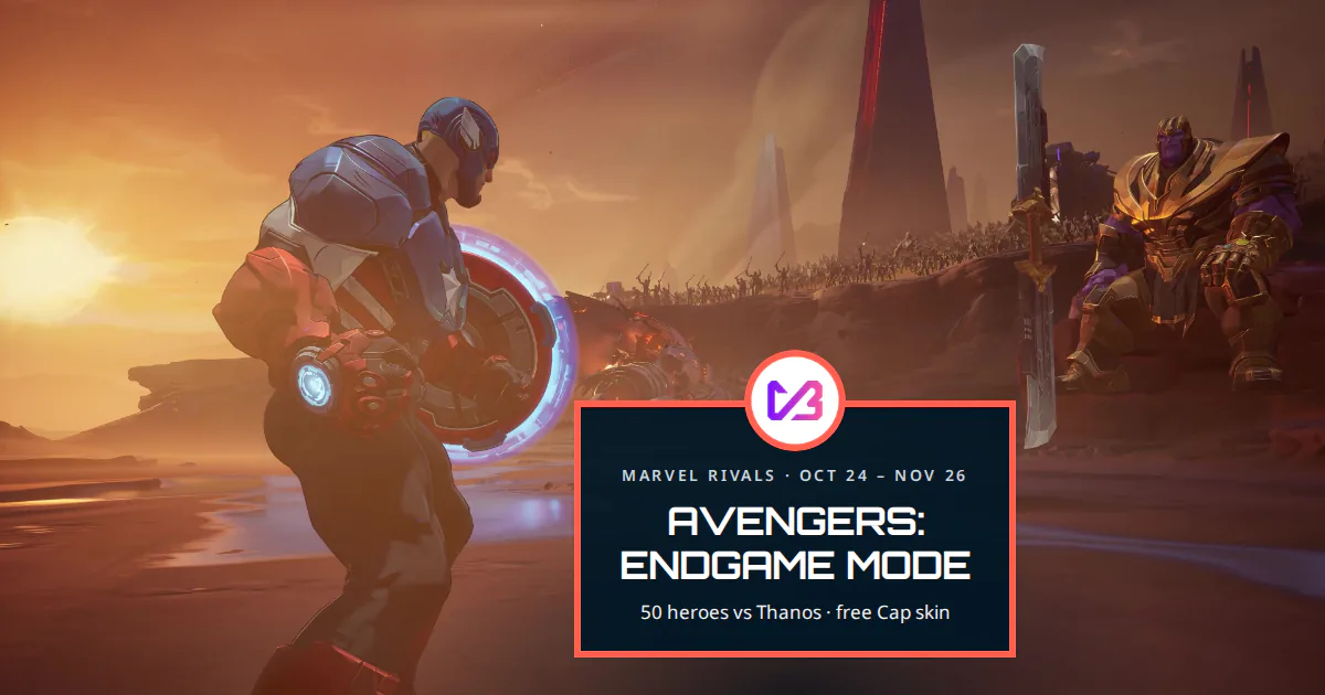 Marvel Rivals Avengers: Endgame mode: times and free Cap skin